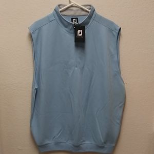 FootJoy XXL Light Blue 100% Poly Zip Golf Vest